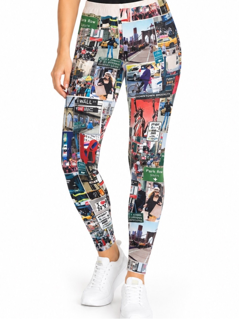 Poliana Plus 3XL NYC New York City Print Leggings 27” Inseam